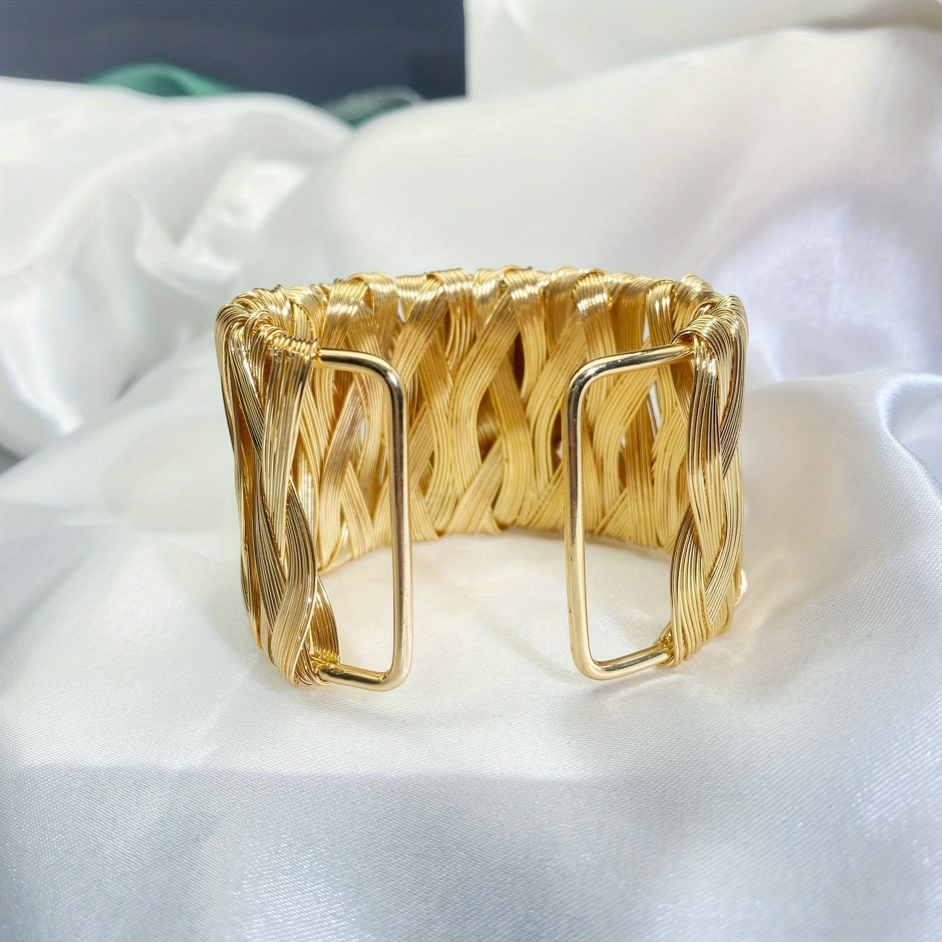 Baroque Pearl Cuff Bracelet with Rhinestone Accents